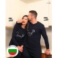 пижами KING QUEEN тъмносини бродирани